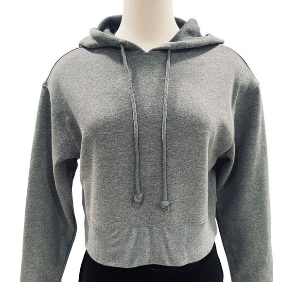 Wild Fable‎ Grey Cropped Hoodie XXS Casual Streetwear Y2K Athleisure Cozy - Picture 5 of 9